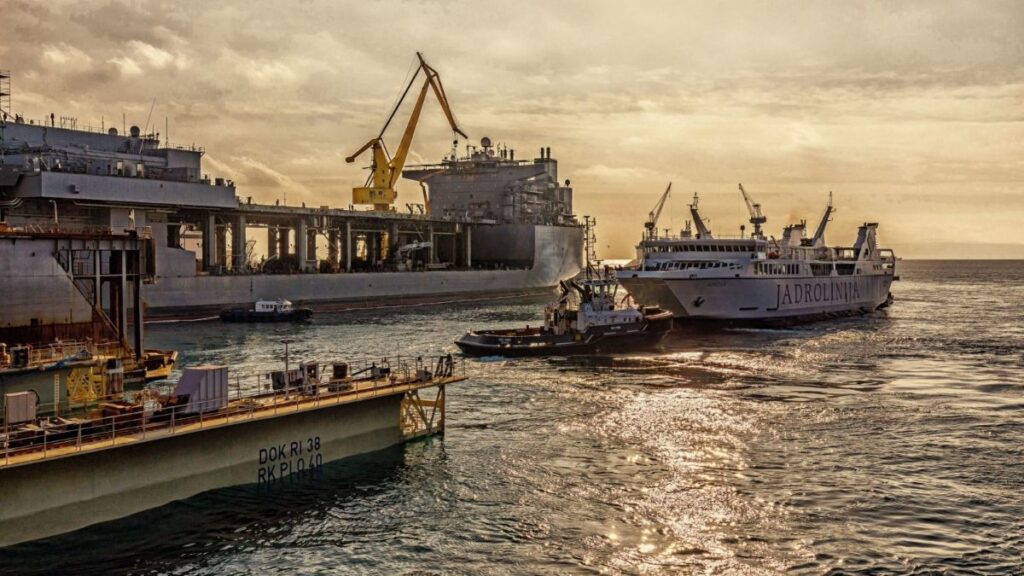 Trajekt Jadrolinije u brodogradilištu Viktor Lenac u Kostreni / Foto: Viktor Lenac