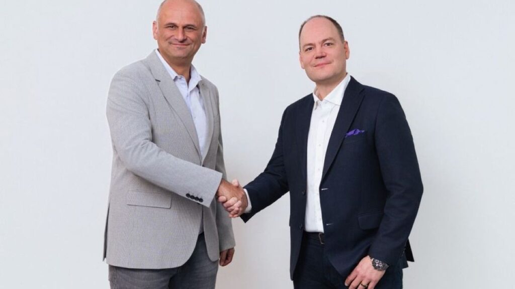 Mark Greenberg, komercijalni direktor Paywarda, i Jarkko Mäensivu, izvršni direktor Saldo Bank. Foto Kotryna Šiugždaitė Saldo Bank.